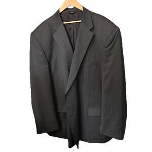 Henry Grethel Men's 60L Gray Wool Blend Single Breast non-vented Suit Jacket